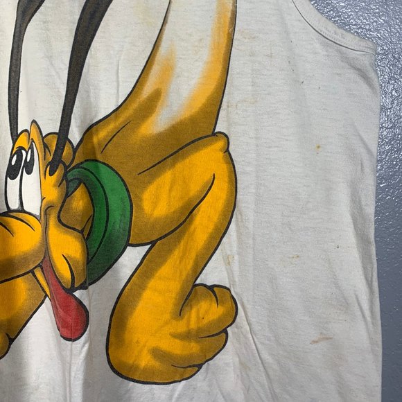 Vintage Disney Pluto Tank Top 3D Graphic - Picture 2 of 5